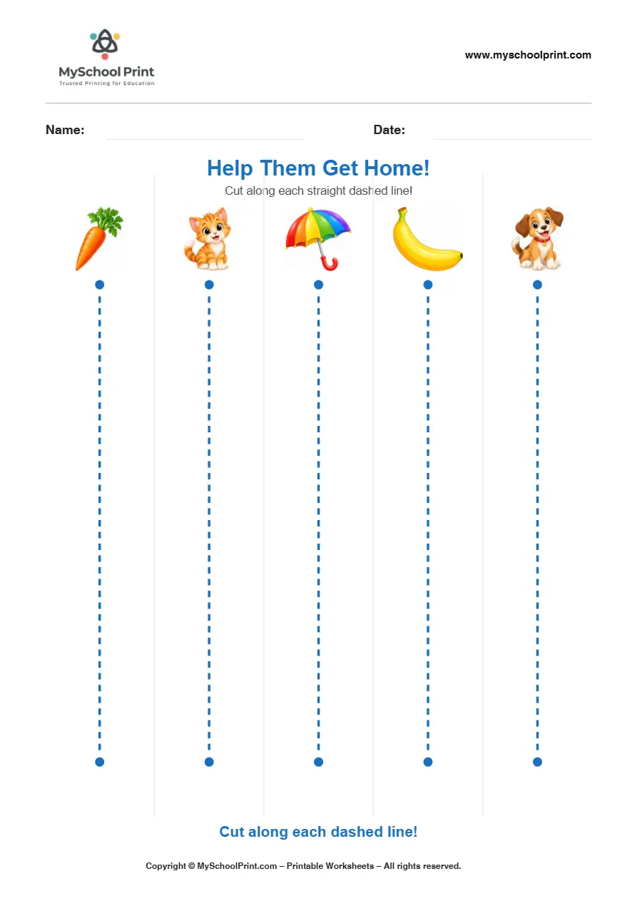 Scissor activity worksheet 56 for kids