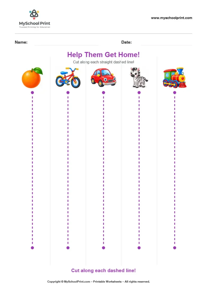Scissor activity worksheet 57 for kids