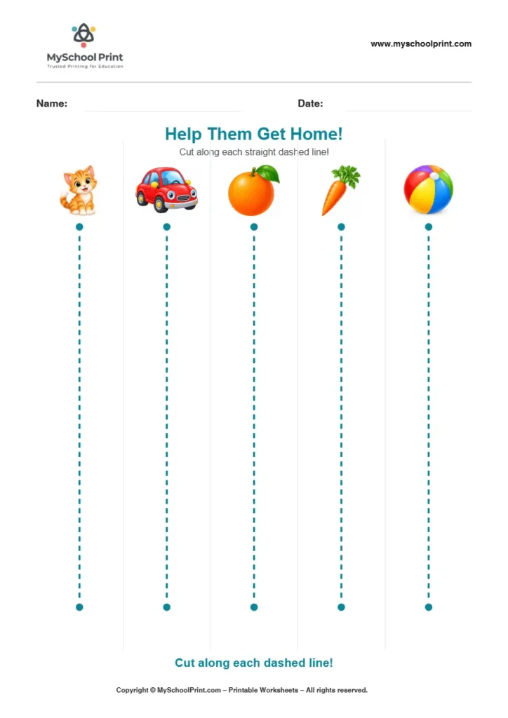 Scissor activity worksheet 59 for kids