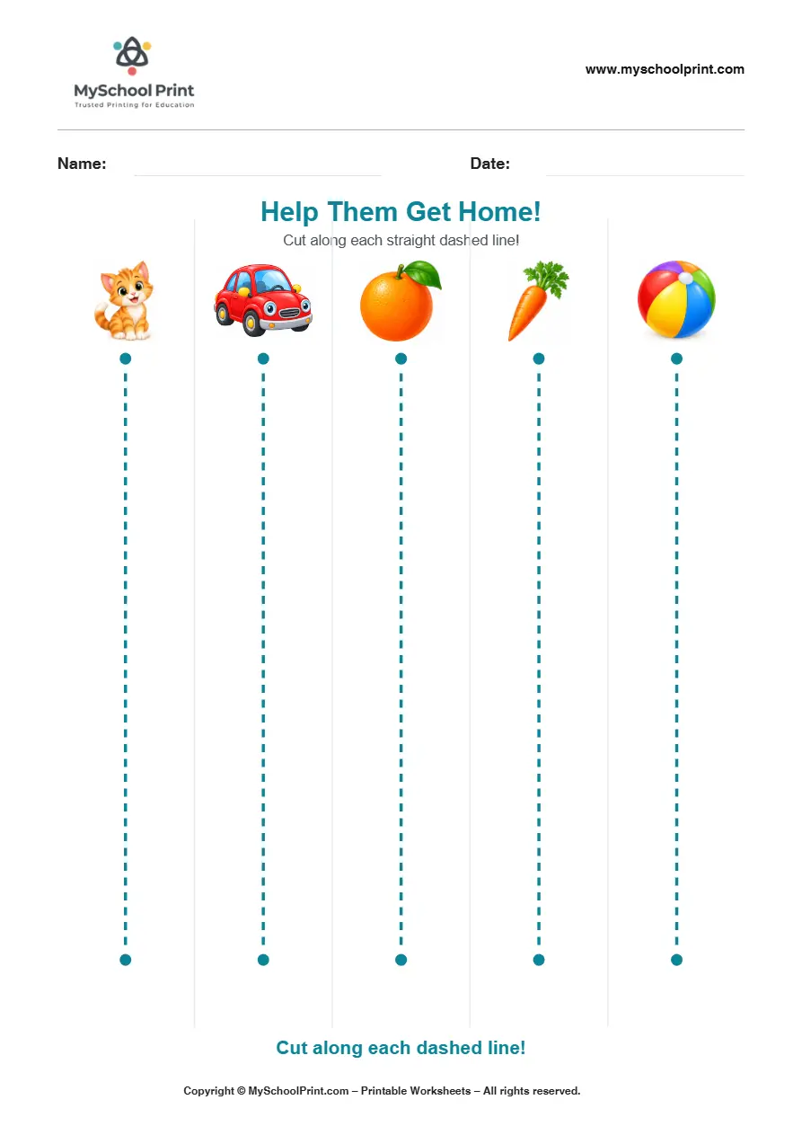 Scissor activity worksheet 59 for kids