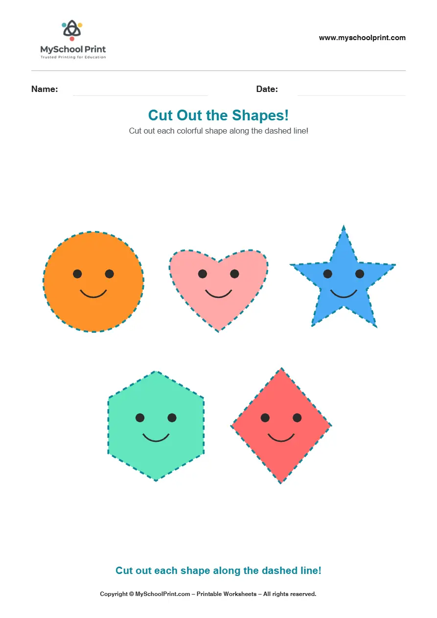 Scissor activity worksheet 65 for kids