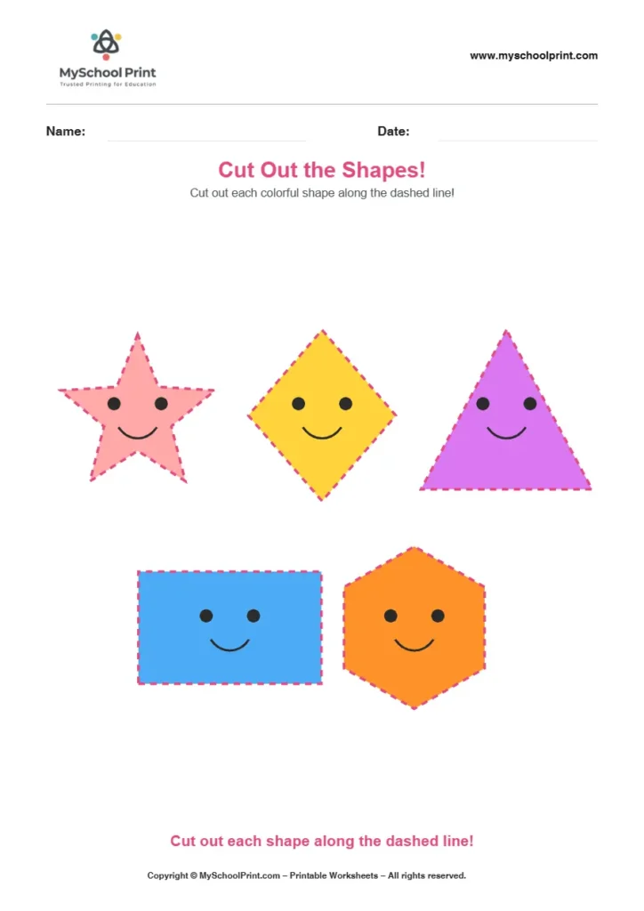 Scissor activity worksheet 68 for kids