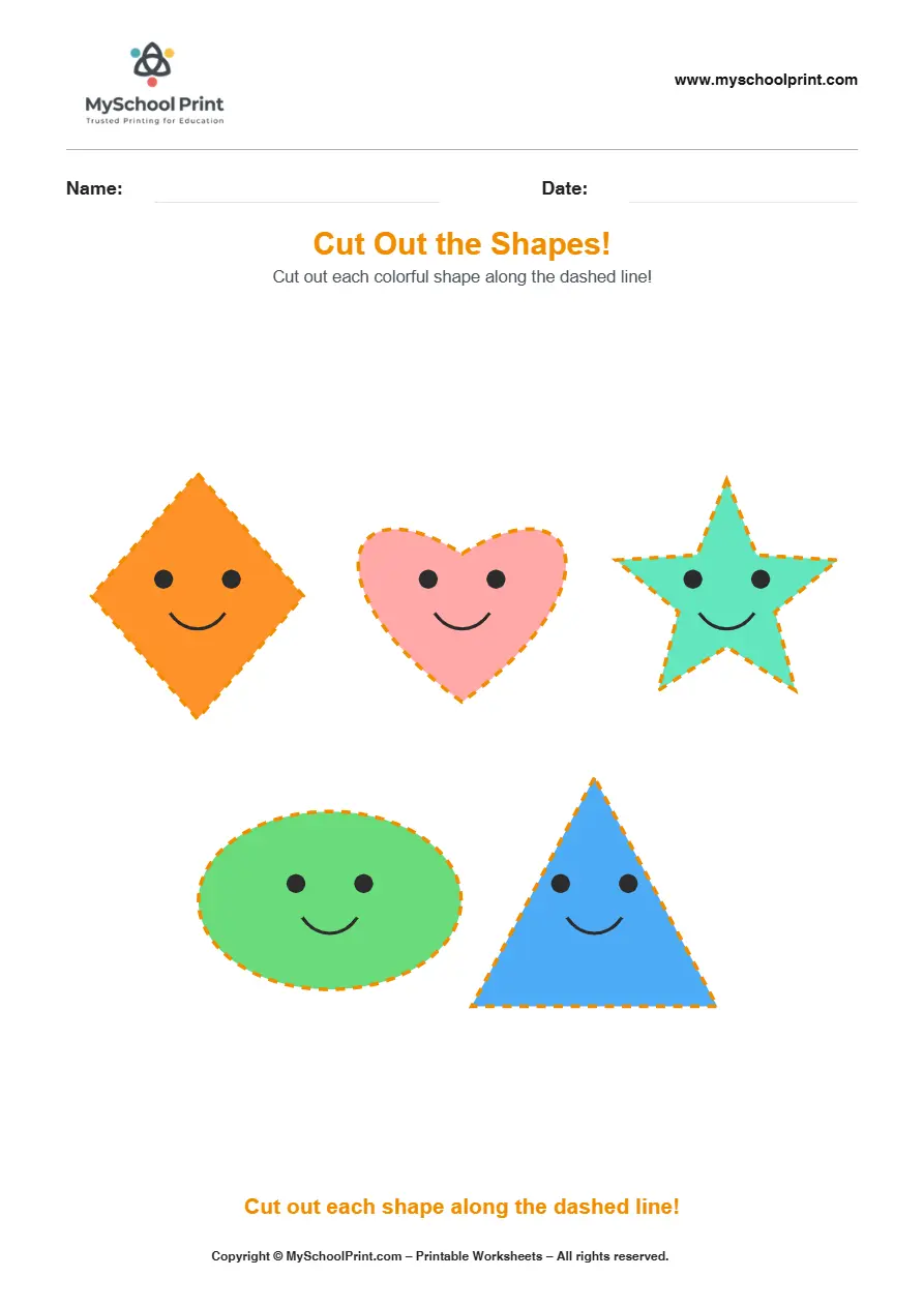 Scissor activity worksheet 70 for kids