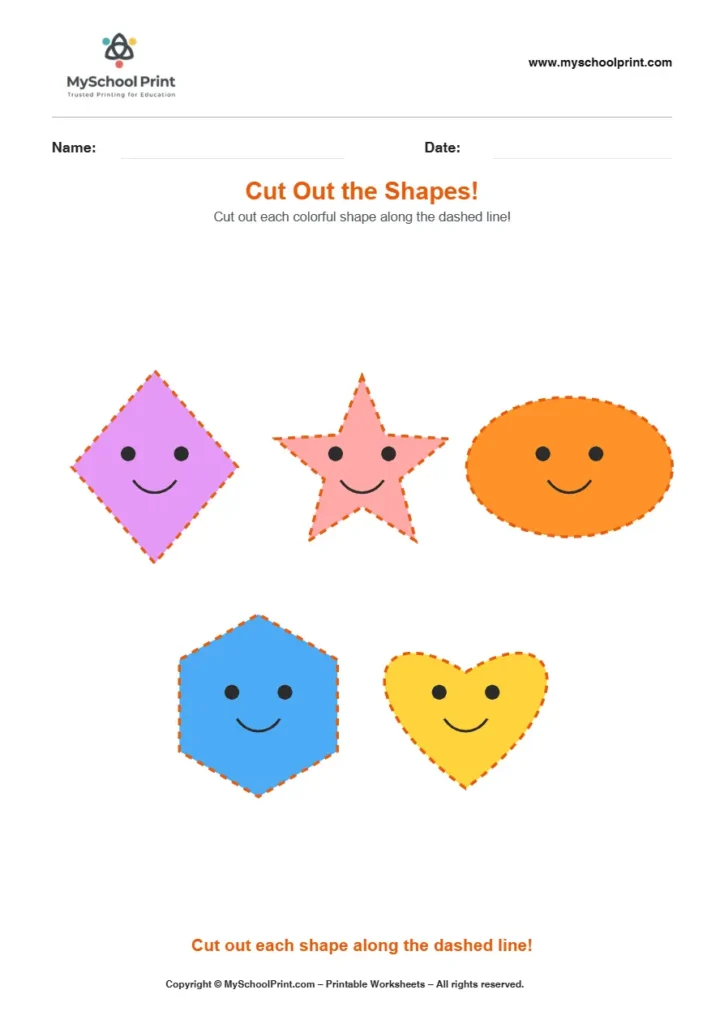 Scissor activity worksheet 72 for kids