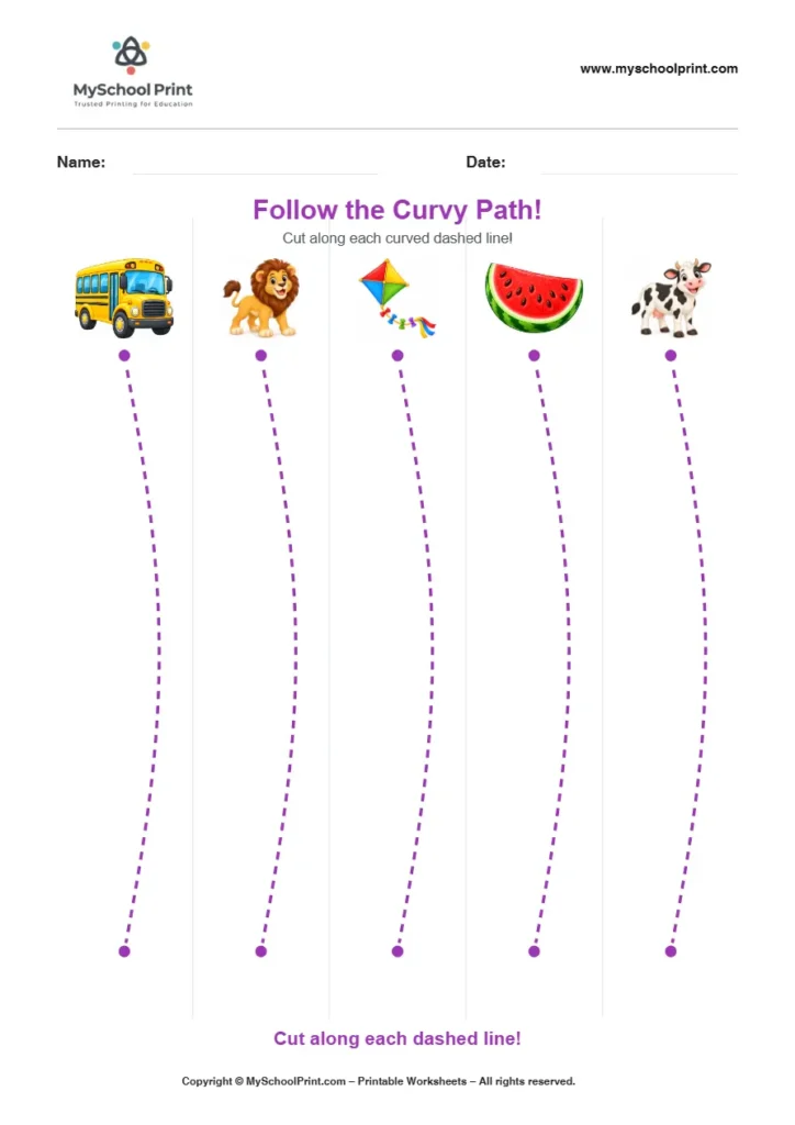 Scissor activity worksheet 75 for kids