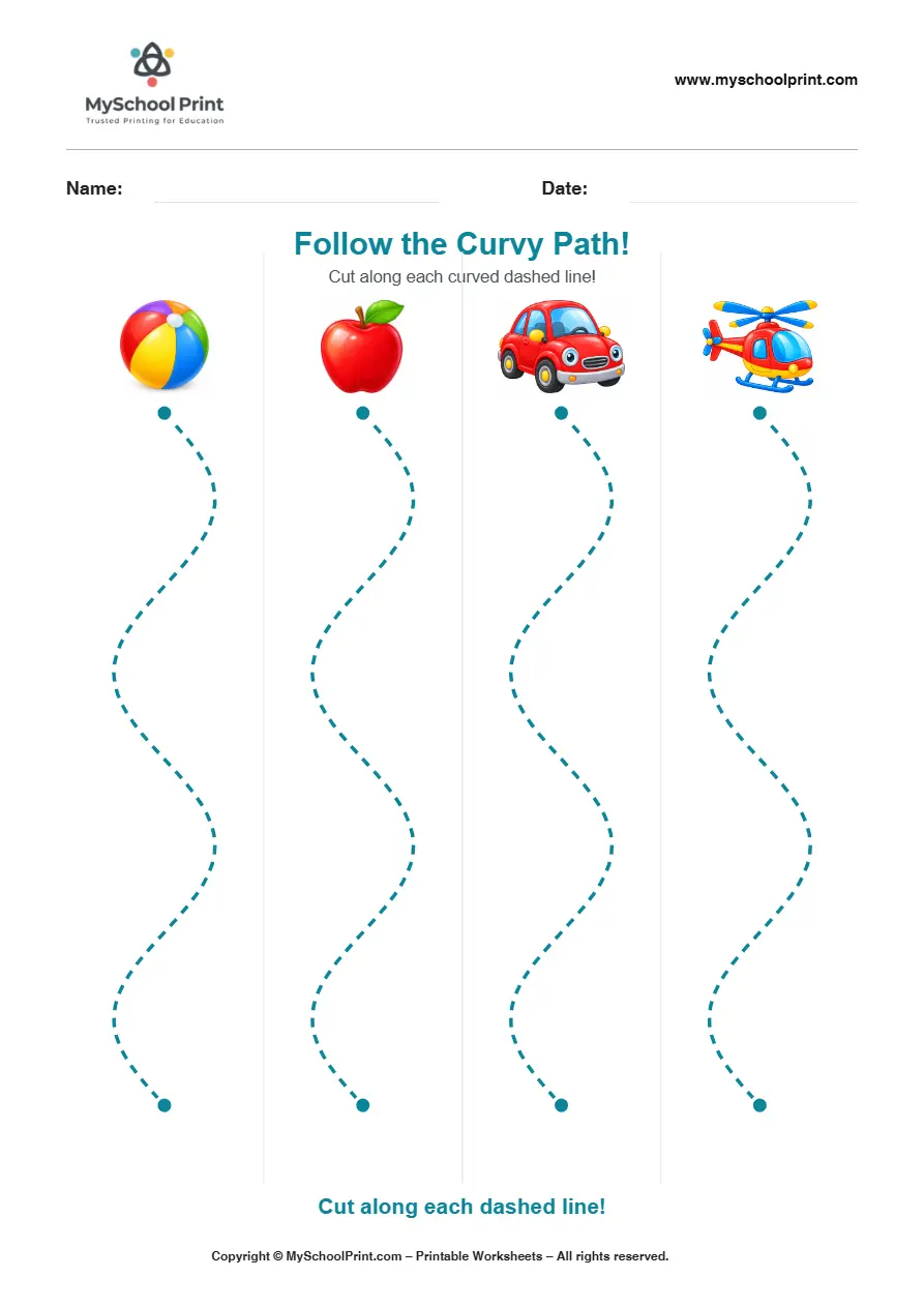 Scissor activity worksheet 76 for kids