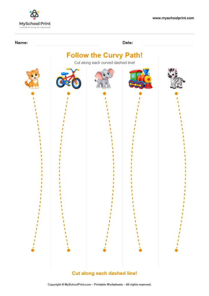 Scissor activity worksheet 77 for kids