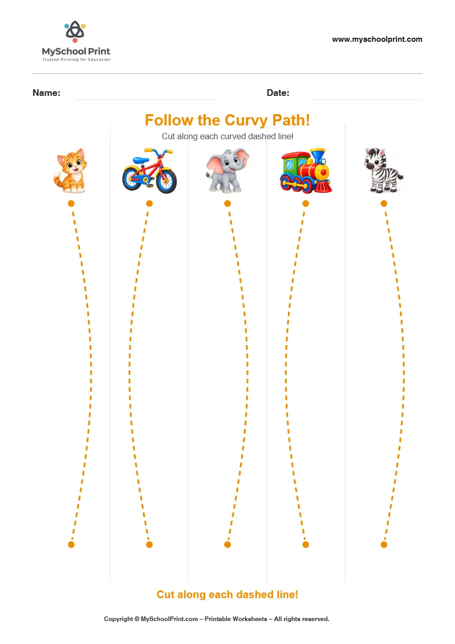 Scissor activity worksheet 77 for kids