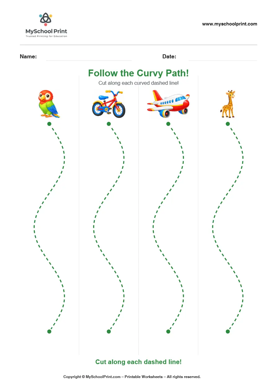 Scissor activity worksheet 78 for kids