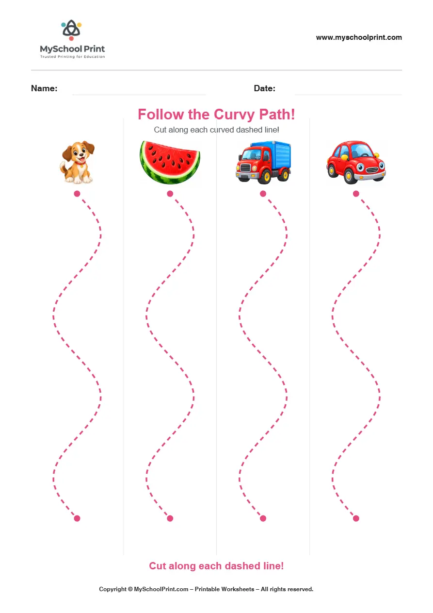 Scissor activity worksheet 79 for kids