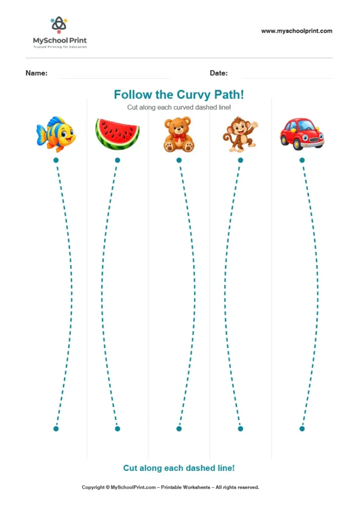 Scissor activity worksheet 80 for kids