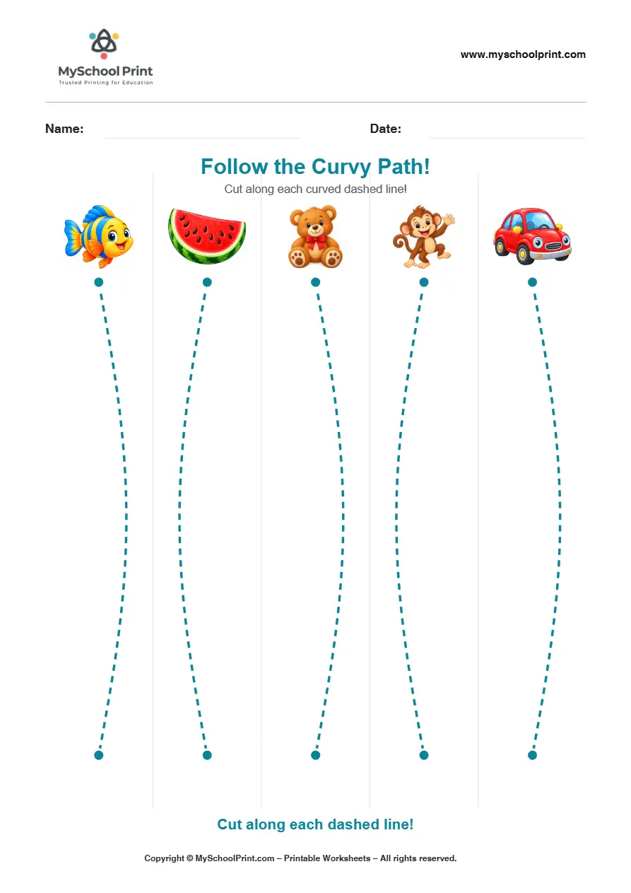 Scissor activity worksheet 80 for kids