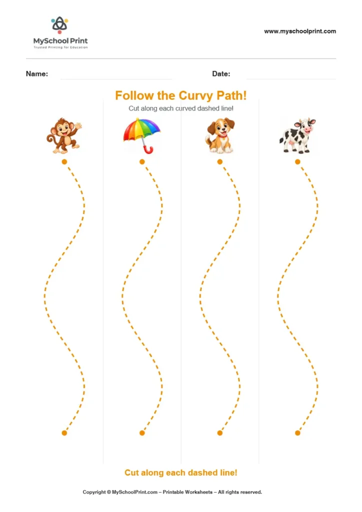 Scissor activity worksheet 81 for kids