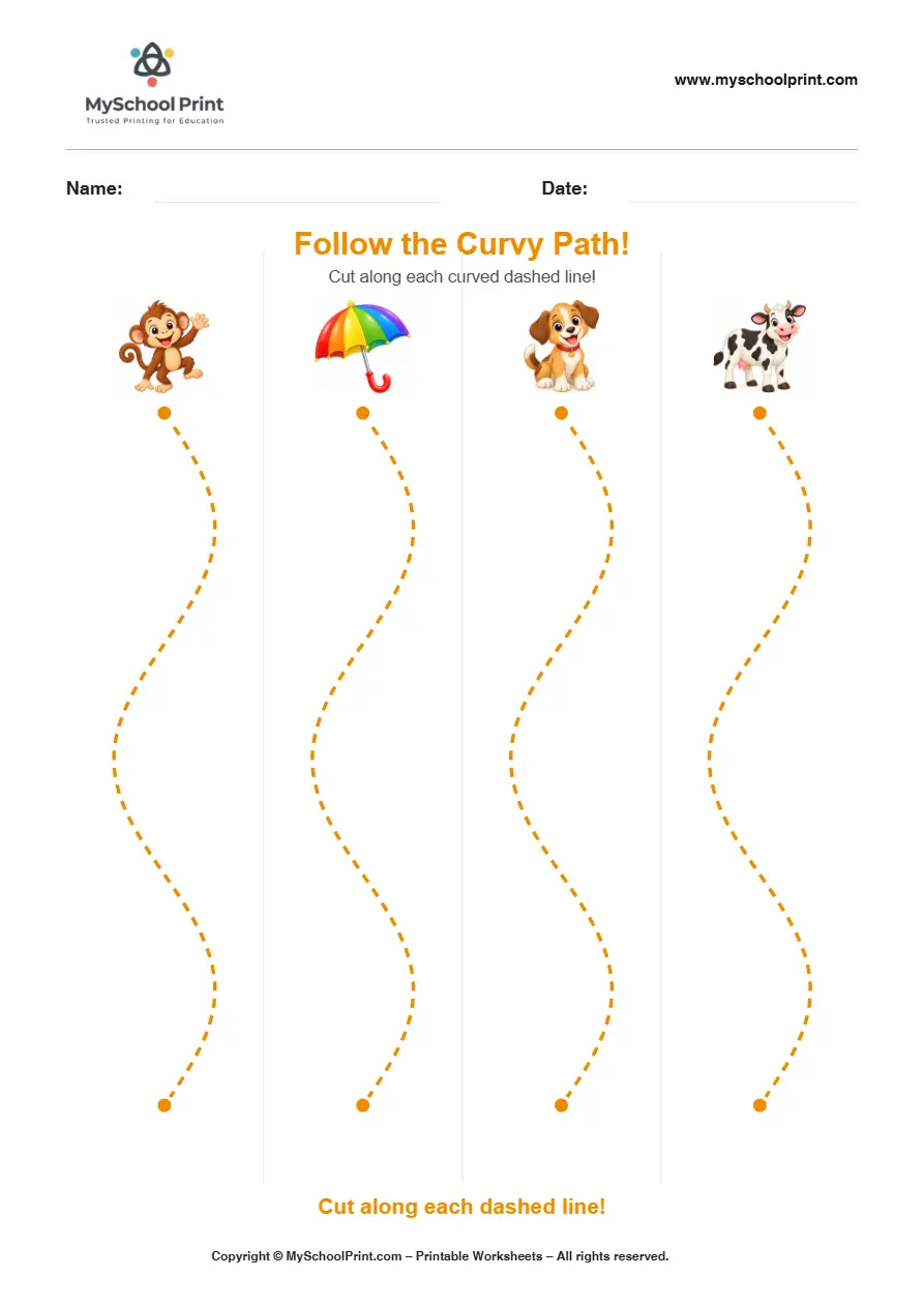 Scissor activity worksheet 81 for kids
