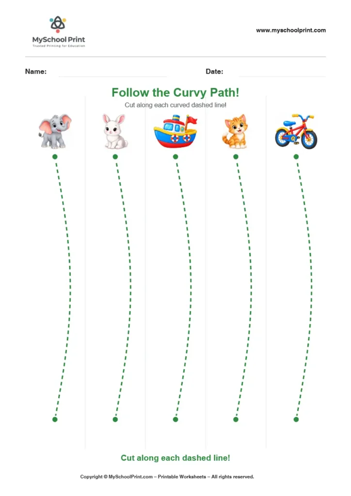 Scissor activity worksheet 82 for kids