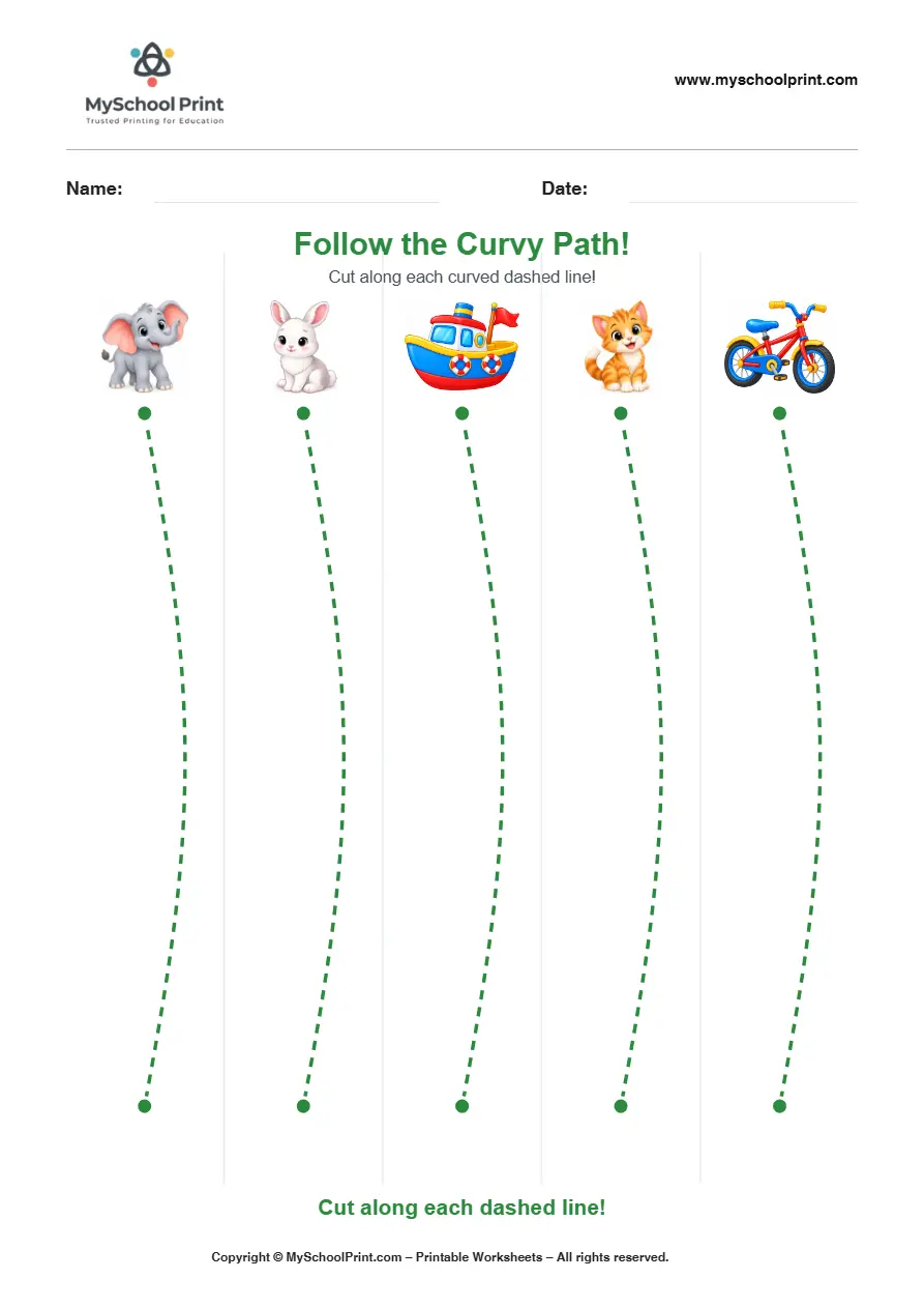 Scissor activity worksheet 82 for kids