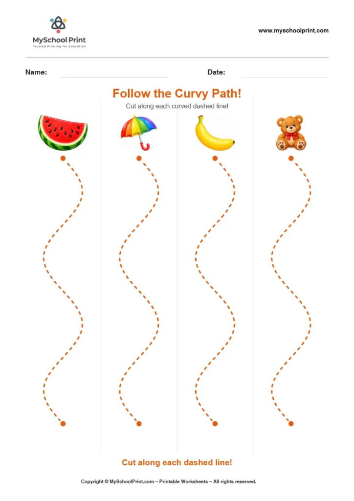 Scissor activity worksheet 83 for kids