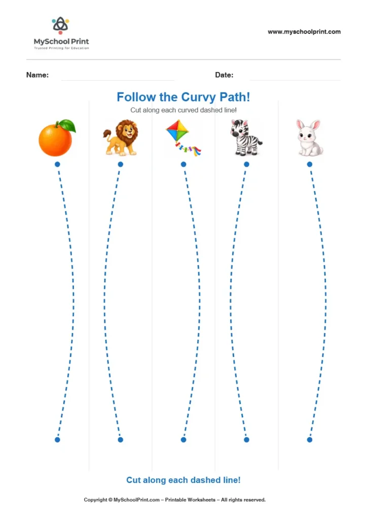 Scissor activity worksheet 84 for kids