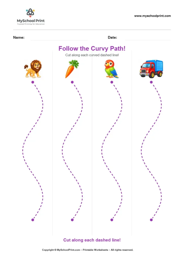 Scissor activity worksheet 85 for kids