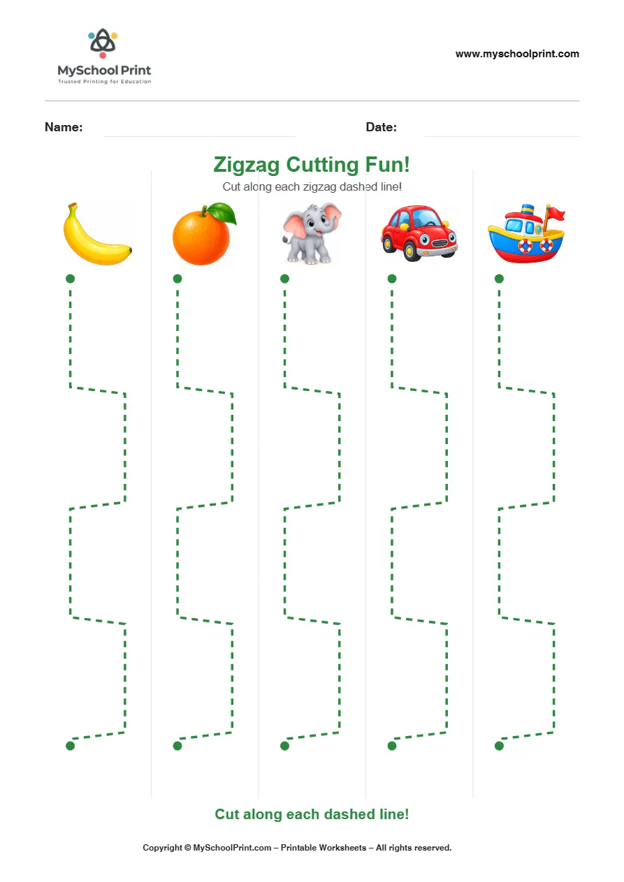 Scissor activity worksheet 89 for kids