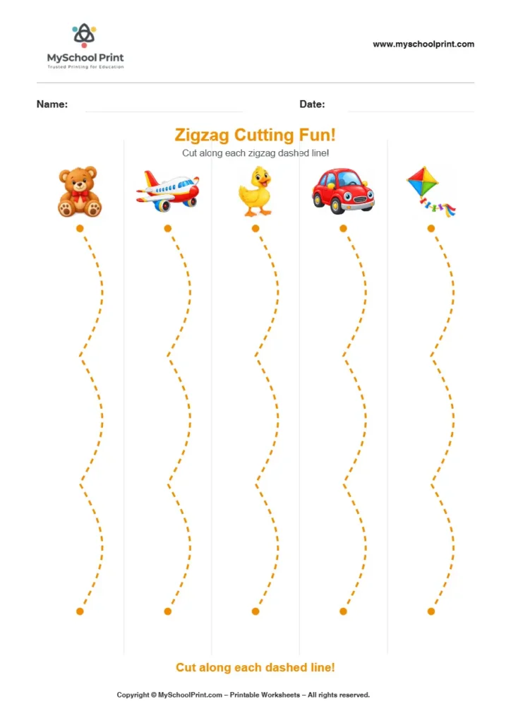 Scissor activity worksheet 92 for kids