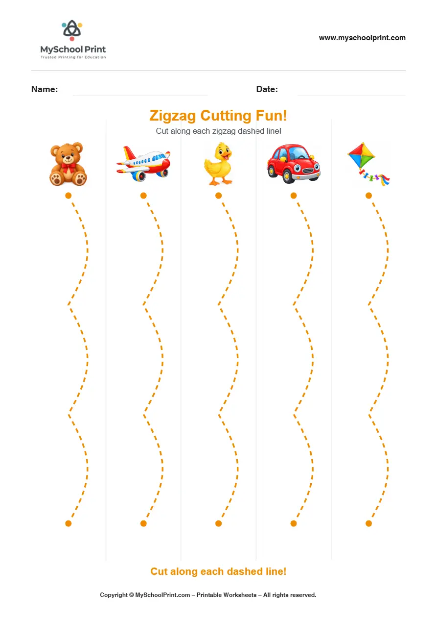 Scissor activity worksheet 92 for kids