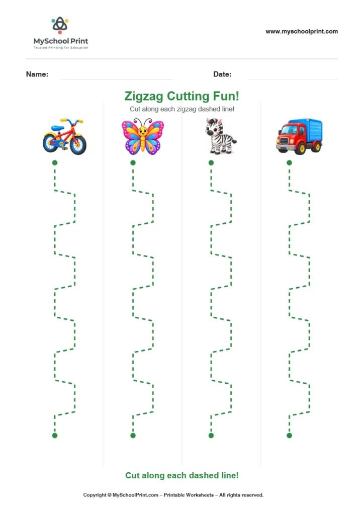 Scissor activity worksheet 93 for kids