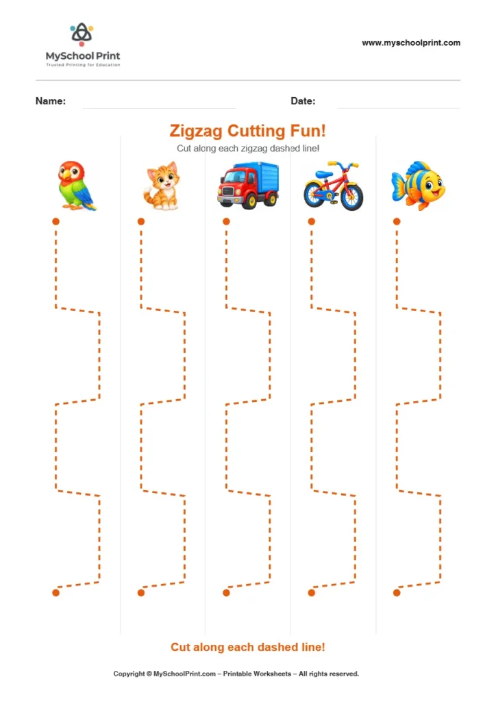 Scissor activity worksheet 94 for kids