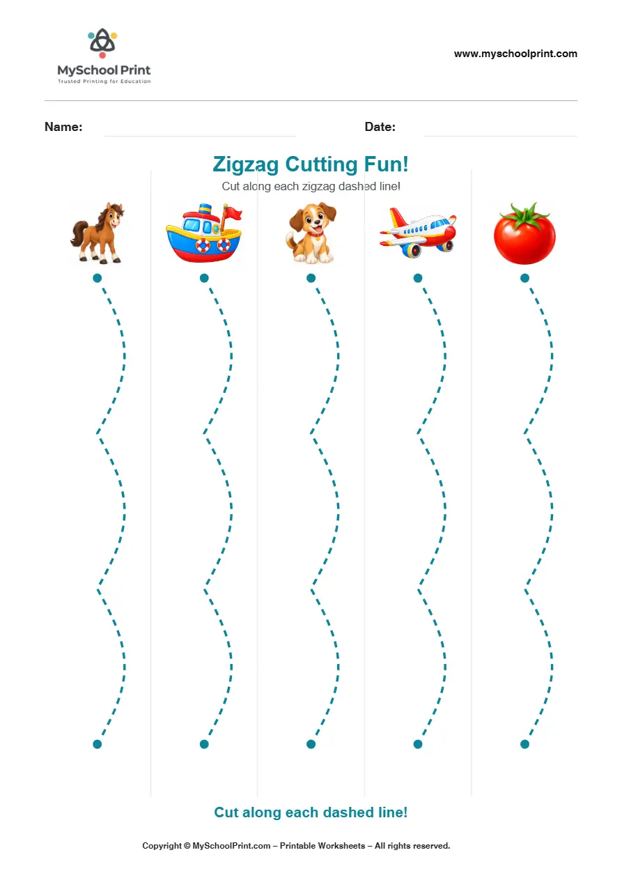 Scissor activity worksheet 98 for kids