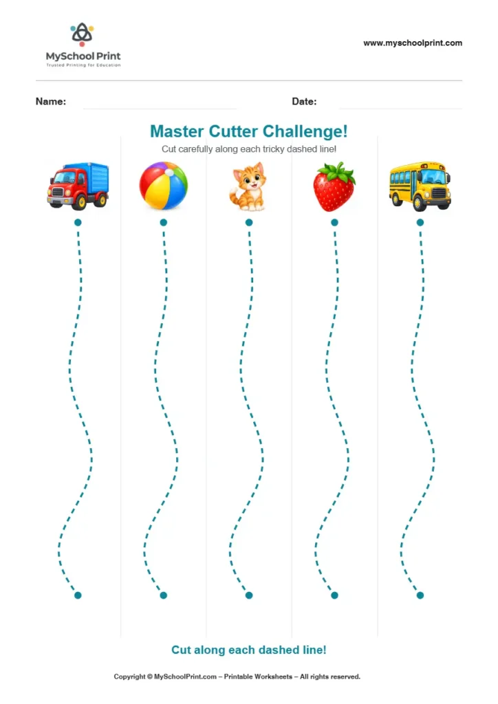 Scissor activity worksheet 99 for kids
